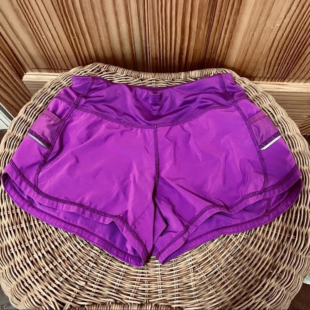 Athleta purple Run With It athletic running shorts 3.5 in inseam XXS